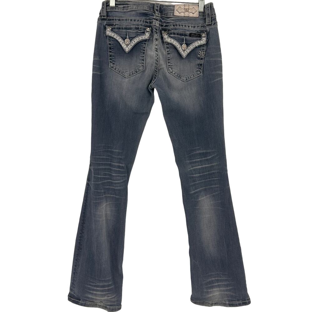 Miss Me Women's Blue Stretch Signature Boot Cut Jeans Size 29